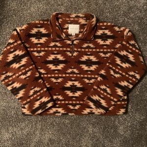 Patterned Quarter Zip AMERICAN EAGLE